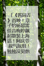 《酱园弄》首映！章子怡杨幂雷佳音梅婷飙起散装上海话！阿庆爷叔气氛组！独独没见他……