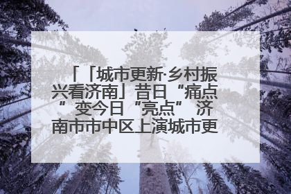 「城市更新·乡村振兴看济南」昔日“痛点”变今日“亮点” 济南市市中区上演城市更新“三部曲”