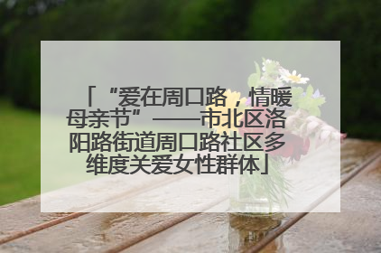 “爱在周口路，情暖母亲节”——市北区洛阳路街道周口路社区多维度关爱女性群体