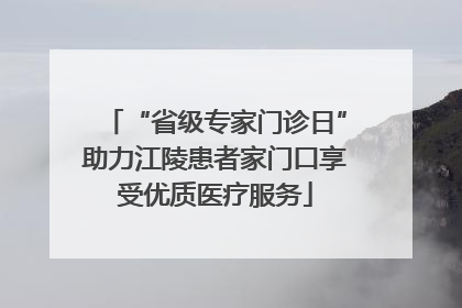 “省级专家门诊日”助力江陵患者家门口享受优质医疗服务