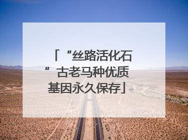 “丝路活化石”古老马种优质基因永久保存