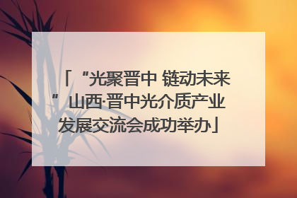 “光聚晋中 链动未来”山西·晋中光介质产业发展交流会成功举办