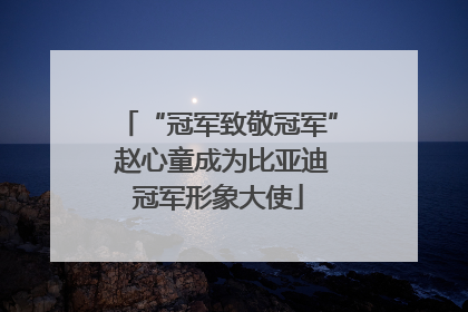 “冠军致敬冠军” 赵心童成为比亚迪冠军形象大使