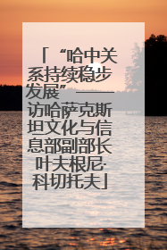 “哈中关系持续稳步发展”——访哈萨克斯坦文化与信息部副部长叶夫根尼·科切托夫