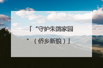 “守护朱鹮家园”（侨乡新貌）