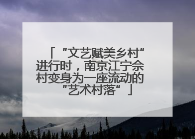 “文艺赋美乡村”进行时，南京江宁佘村变身为一座流动的“艺术村落”