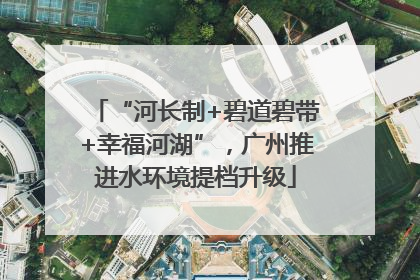 “河长制+碧道碧带+幸福河湖”，广州推进水环境提档升级
