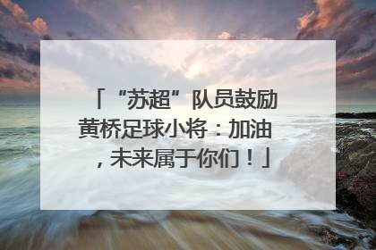 “苏超”队员鼓励黄桥足球小将：加油，未来属于你们！