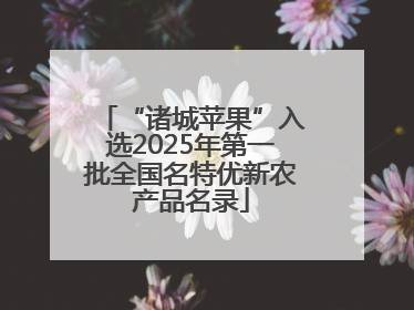 “诸城苹果”入选2025年第一批全国名特优新农产品名录