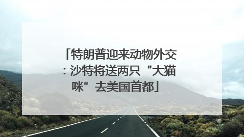 特朗普迎来动物外交：沙特将送两只“大猫咪”去美国首都