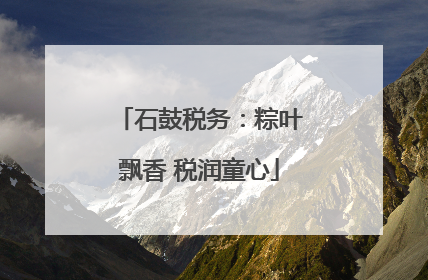 石鼓税务：粽叶飘香 税润童心