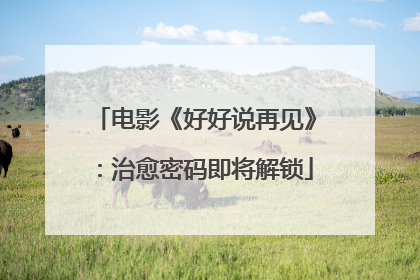 电影《好好说再见》：治愈密码即将解锁