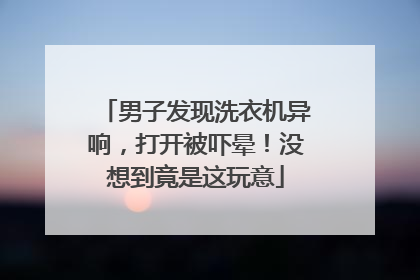 男子发现洗衣机异响，打开被吓晕！没想到竟是这玩意
