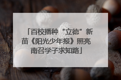 百校播种“立德”新苗《阳光少年报》照亮南召学子求知路
