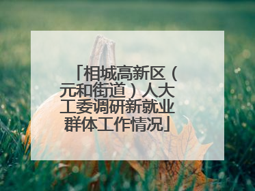 相城高新区（元和街道）人大工委调研新就业群体工作情况