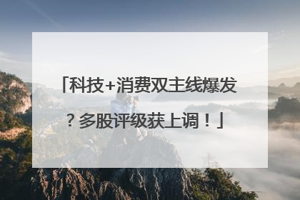 科技+消费双主线爆发？多股评级获上调！