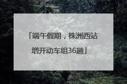 端午假期，株洲西站增开动车组36趟