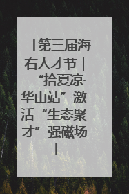 第三届海右人才节｜“拾夏凉·华山站”激活“生态聚才”强磁场