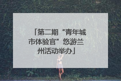 第二期“青年城市体验官”悠游兰州活动举办