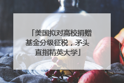 美国拟对高校捐赠基金分级征税，矛头直指精英大学
