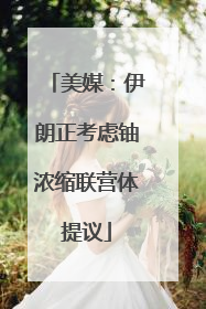 美媒：伊朗正考虑铀浓缩联营体提议