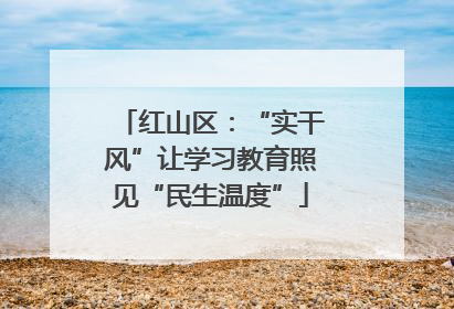 红山区：“实干风”让学习教育照见“民生温度”