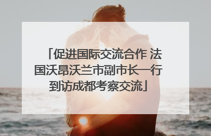 促进国际交流合作 法国沃昂沃兰市副市长一行到访成都考察交流