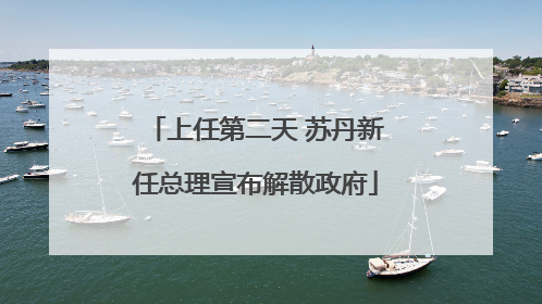 上任第二天 苏丹新任总理宣布解散政府