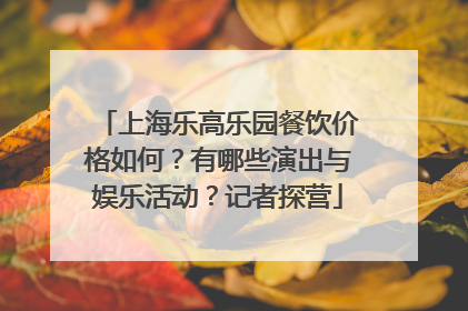 上海乐高乐园餐饮价格如何？有哪些演出与娱乐活动？记者探营