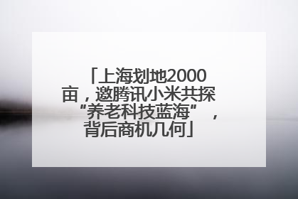 上海划地2000亩，邀腾讯小米共探“养老科技蓝海”，背后商机几何