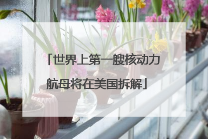世界上第一艘核动力航母将在美国拆解