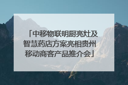 中移物联明厨亮灶及智慧药店方案亮相贵州移动商客产品推介会