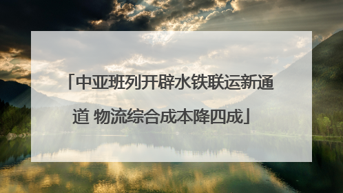 中亚班列开辟水铁联运新通道 物流综合成本降四成