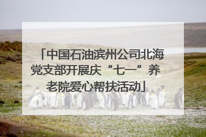 中国石油滨州公司北海党支部开展庆“七一”养老院爱心帮扶活动