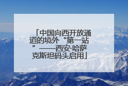 中国向西开放通道的境外“第一站”——西安·哈萨克斯坦码头启用
