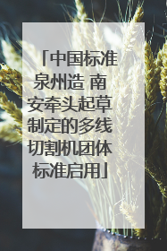中国标准泉州造 南安牵头起草制定的多线切割机团体标准启用