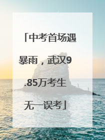 中考首场遇暴雨，武汉9.85万考生无一误考