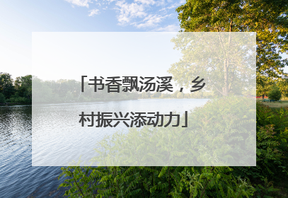 书香飘汤溪，乡村振兴添动力