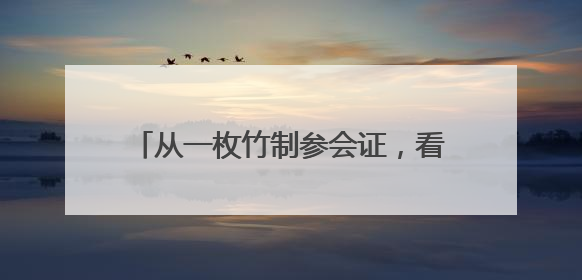从一枚竹制参会证，看湖南节能有多“拼”