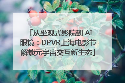 从坐观式影院到 AI 眼镜：DPVR上海电影节解锁元宇宙交互新生态