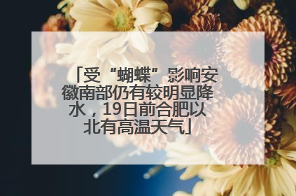 受“蝴蝶”影响安徽南部仍有较明显降水，19日前合肥以北有高温天气