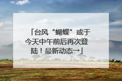 台风“蝴蝶”或于今天中午前后再次登陆！最新动态→