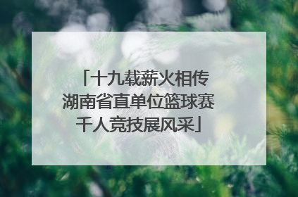 十九载薪火相传 湖南省直单位篮球赛千人竞技展风采