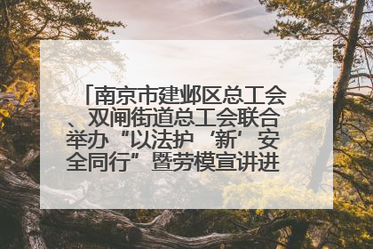南京市建邺区总工会、双闸街道总工会联合举办“以法护‘新’安全同行”暨劳模宣讲进工地服务活动