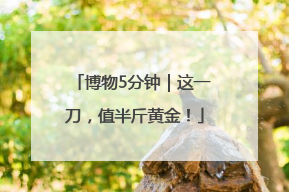 博物5分钟｜这一刀，值半斤黄金！