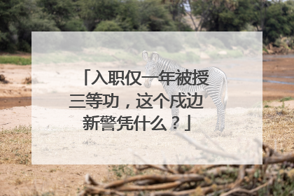 入职仅一年被授三等功，这个戍边新警凭什么？