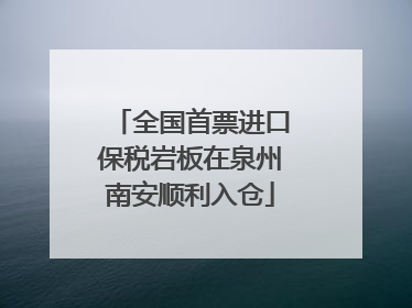 全国首票进口保税岩板在泉州南安顺利入仓