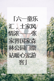六一童乐汇，土家风情浓——张家界国家森林公园门票站暖心宠游客