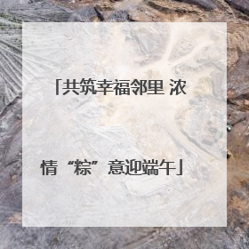共筑幸福邻里 浓情“粽”意迎端午