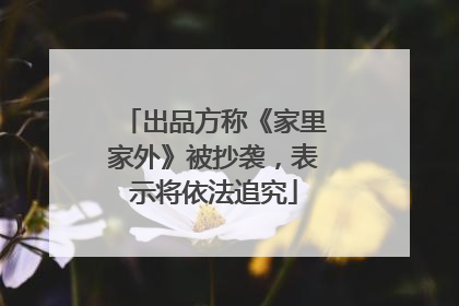 出品方称《家里家外》被抄袭，表示将依法追究